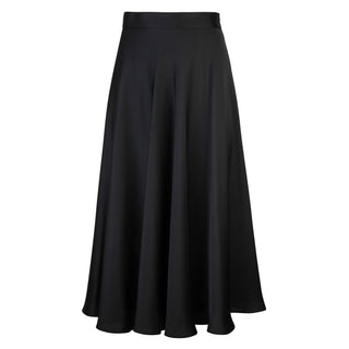 JSE Couture Black Elegant Satin Circle 35" Skirt at Dress Code itsdresscode.com