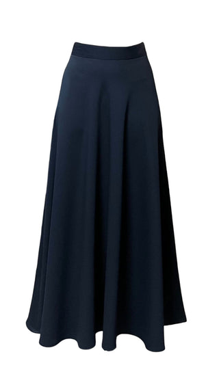 Mossaic Navy Poly A Line 37" Skirt at Dress Code itsdresscode.com
