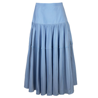 altimge1 for Carlucci Blue Gathered Taft Skirt at Dress Code itsdresscode.com