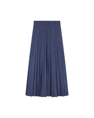 Orly Blue Ottawa Wool Maxi 35" Skirt at Dress Code itsdresscode.com