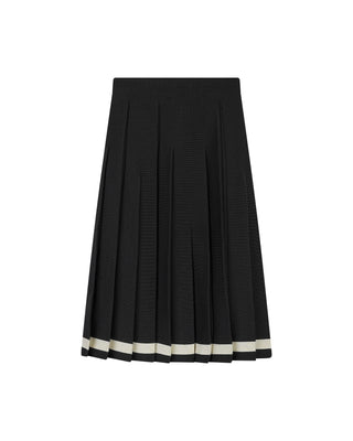 Joie De Vivre Black Knit Uneven Pleats 25" Teen Skirt at Dress Code itsdresscode.com