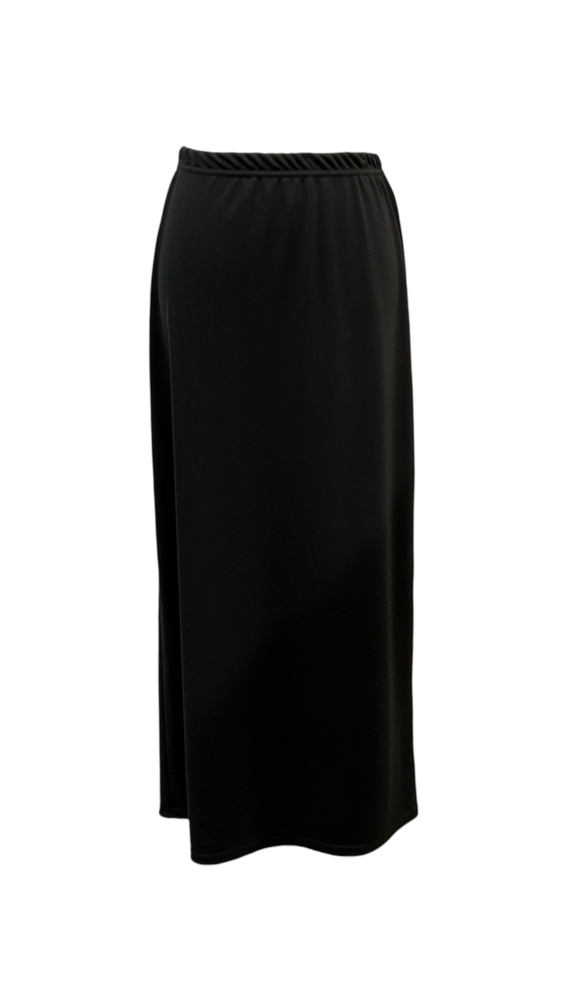 【mnem】simple pintuck long skirt Simondona Black Long Straight women's modest skirt – Dress Code
