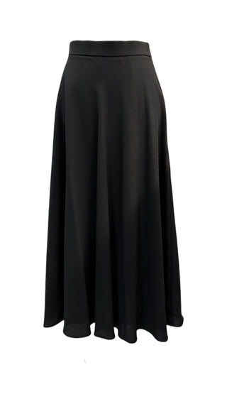 JSE Couture SH644 Black Elegant Crepe Circle 31" Skirt at Dress Code itsdresscode.com
