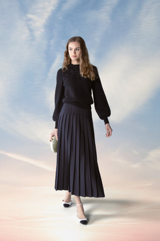 altimge1 for MUN Black Accorde Pleated 36" Skirt at Dress Code itsdresscode.com