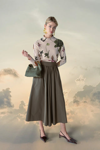 altimge4 for MUN Green Allure 37" Skirt at Dress Code itsdresscode.com