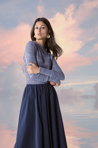 altimge3 for MUN Navy Allure 37" Skirt at Dress Code itsdresscode.com