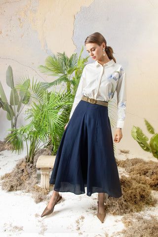 MUN Navy Panel Sorella 36" Skirt at Dress Code itsdresscode.com