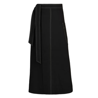 2609R Black Wrap Seam 35" Skirt with Pocket