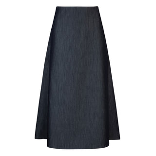 Sport Wear Navy Chambray A Line 32" Skirt with Side Zipper at Dress Code itsdresscode.com