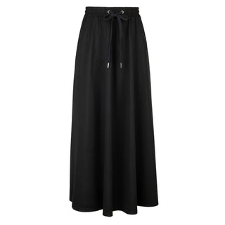 Tone Black Jersey Drawstring 36" Skirt with Side Pocket at Dress Code itsdresscode.com