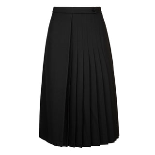 JSE Couture Black Flora Fake Wrap Side Pleated 27" Skirt