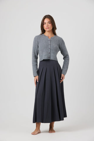 altimge1 for Bytess Gray Pleated 36" Skirt at Dress Code itsdresscode.com