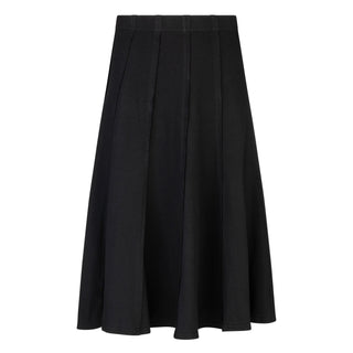 Positive Black Ribbed Panel 25" Skirt