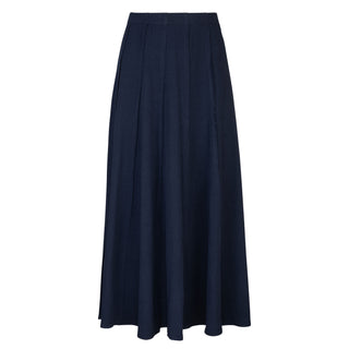 Positive Dark Navy Ribbed Panel 35" Skirt at Dress Code itsdresscode.com
