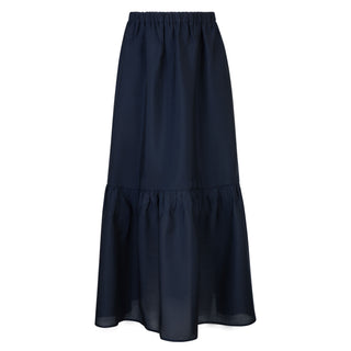Burgess  Navy Franny Ruffle 36" Skirt at Dress Code itsdresscode.com
