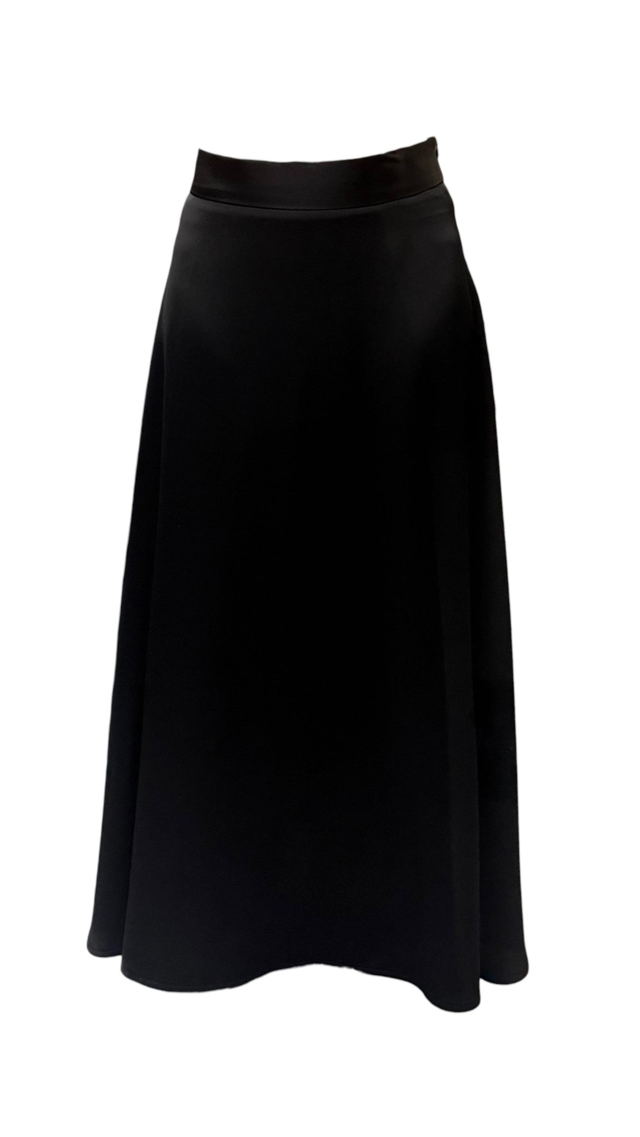 Women's flattering skirts Mossaic Black Satin Waistband Circle 34