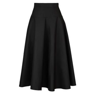 Peode Black Circle 33" Skirt With Round Yoke at Dress Code itsdresscode.com