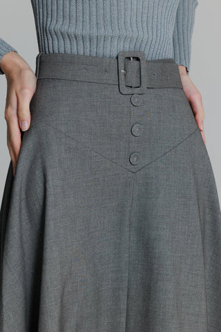 altimge2 for LOUP Grey Fit And Flair Skirt at Dress Code itsdresscode.com