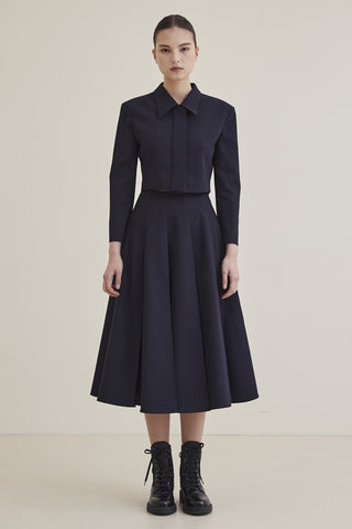 altimge1 for Hagahi Navy Pleated 36" Skirt at Dress Code itsdresscode.com
