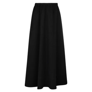 Wear & Flair Black Rayon A Line Pull On Elastic Waist 36" Skirt at Dress Code itsdresscode.com