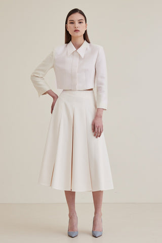 altimge1 for Hagahi Ivory Pleated 36" Skirt at Dress Code itsdresscode.com