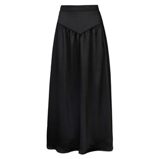 Sparrow Black Satin V Yoke 39" Skirt at Dress Code itsdresscode.com