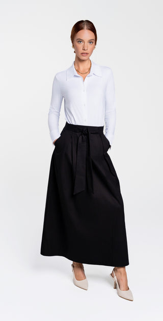 altimge1 for Luum Black Claudia tie A-Line 36" Skirt at Dress Code itsdresscode.com