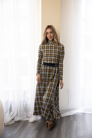  altimg2 for Byrd  Blue/Yellow Ashley Plaid 37" Skirt 