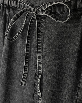 Slate Black Mineral Wash Belle Drawstring 36" Skirt at Dress Code itsdresscode.com