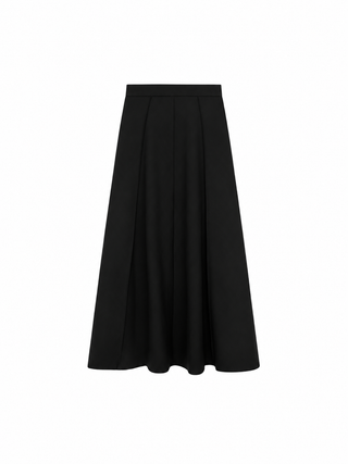 2720 Black Paneled 36" Skirt with Back Zipper