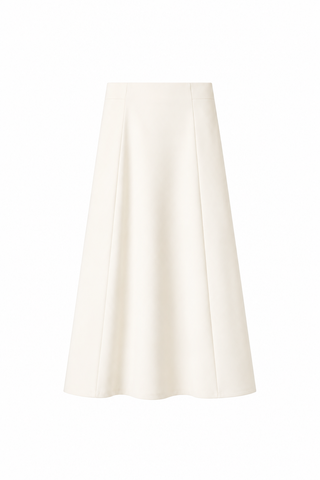 DS6PT6594A Cream Panel 35" Skirt with Back Zipper