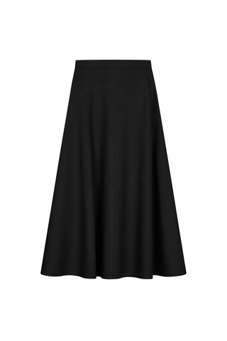 Mysttee Black Front Seam A Line Style Yoke 37" Skirt at Dress Code itsdresscode.com