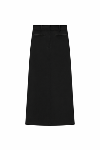 Spades Black Front Seam 36" Skirt with Front Fake Pockets at Dress Code itsdresscode.com