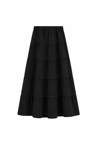 Sciacca Black Tiered 33" Skirt at Dress Code itsdresscode.com