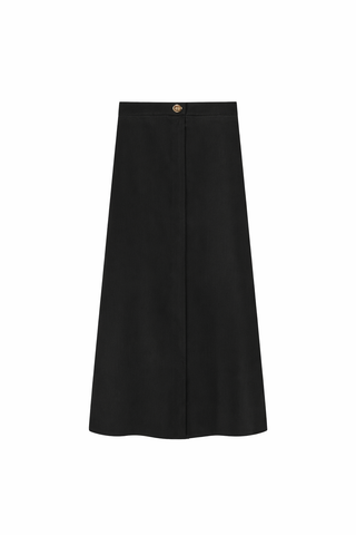 Celina's Black Middle Cover 36" Skirt with Gold Twist Button at Dress Code itsdresscode.com