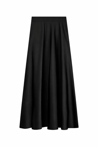 Mossaic Black Taffeta Look Circle 40" Skirt with Side Zipper at Dress Code itsdresscode.com