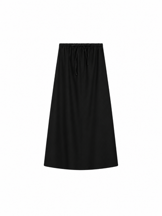 Wear and Flair Black Rubber Waist 35" Skirt with Drawstring at Dress Code itsdresscode.com
