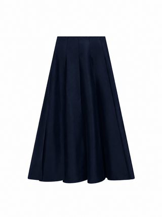 SK001C Navy Crisp Touch Pleated 36" Skirt