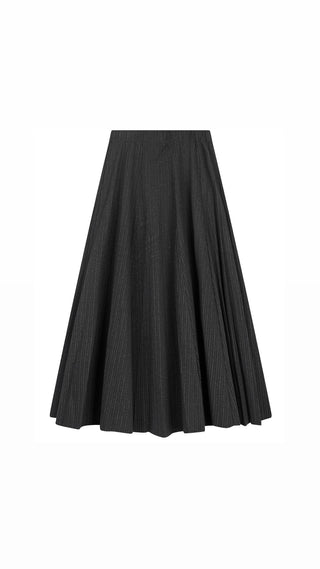 Orly Black Pinstripe 33" Skirt at Dress Code itsdresscode.com