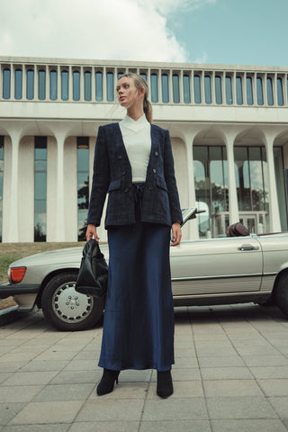 altimge1 for Profile NYC Navy Pull On Slip 41"-44" Skirt at Dress Code itsdresscode.com