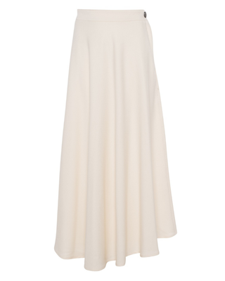 DW3M8968ZBN Off White Two Panel Self Waist 35" Skirt with Side Zipper