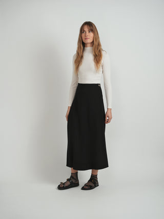 DW5M9185B Black Downtown 35" Skirt with Side Zipper