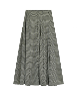 SK015 Black/Ivory Houndstooth Pleated 36" Skirt