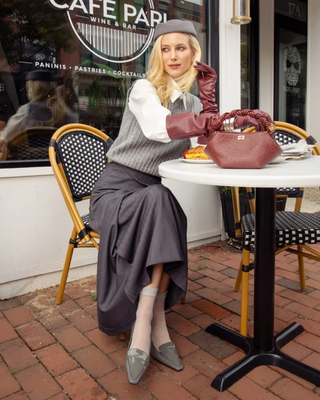 MNA7020 Gunmetal Gray Aris Wrap 36" Skirt with Side Buckle