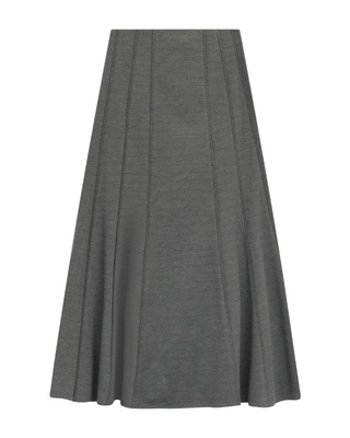 20033A Charcoal Gray Panel Flair Bottom 36" Skirt