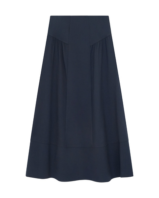 AL205 Navy Yoke 34"-36" Skirt with Gathering on Sides