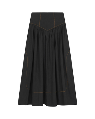 202616 Black Yoke 36"-38" Skirt with Top Stitching