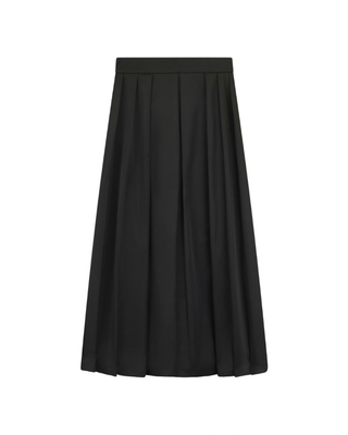 M1310 Black Taffeta Pleated 36" Skirt with Back Zipper