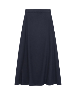 5395 Navy A-Line 37" Skirt with Back Zipper