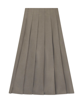 SK-KEF/PRD Taupe Wide Stitched Down Pleated 34" Skirt